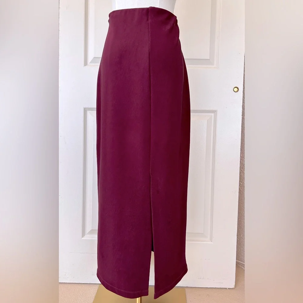 J.‎ Crew Maxi Skirt Elastic Waist Back Slit Size Large